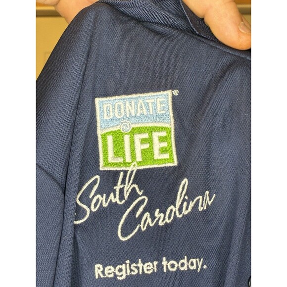 Nascar Shirt Womens X Large Polo Darlington Raceway Blue Short Sleeve Core 365 - Picture 4 of 9